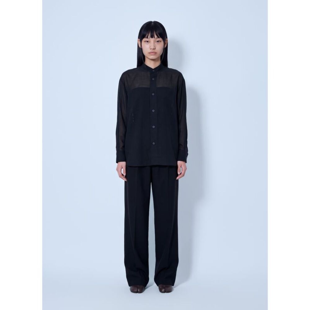 Issey Miyake Women Sheer Wool Shirt - Picture 2 of 6